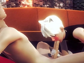 伪娘男同 - 艾伦手交和口交 - 伪娘伪男异装者动漫漫画日本亚洲游戏色情同性恋 merry asian porn handsome