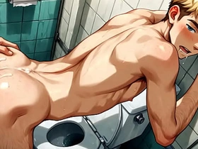 Yaoi - 金发嫩仔厕所性爱图集 - 动漫 漫画 亚洲 日本 游戏 男同色情 pinoy gay indie porn