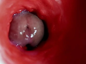 一根漂亮的大鸡巴在湿滑的小穴里汹涌抽插，啪啪作响！ gay porn photograph asian