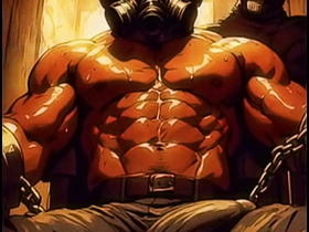 AI生成的蒙面肌肉诱惑：暗室勾引 beamy lund asian gay sex videos