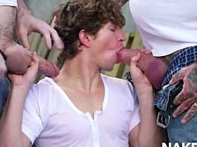 Greyson Myles和Eddie Patrick户外群交 asian gay free porn